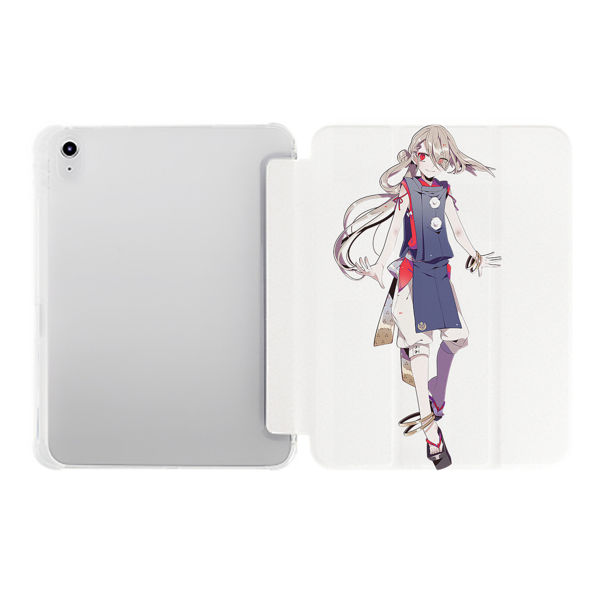 （画像用） 刀剣乱舞 Touken Ranbu IPad ケース ペン収納付き 三つ折りスタンド PUレザー×シリコン 対応機種9.5/10.5/10.9インチ